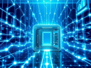 Blockchain network visualization showing 250 million USDC stablecoin liquidity flowing into the market