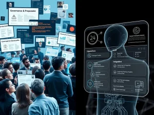Vitalik Buterin's concept of AI agents solving human attention scarcity for DAO governance and voting.