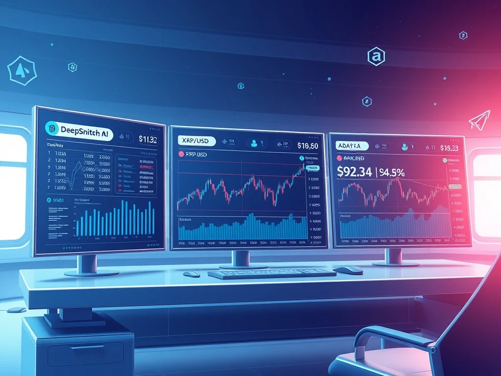 Analysis of what crypto to buy now featuring DeepSnitch AI presale, XRP price battle, and ADA resistance test