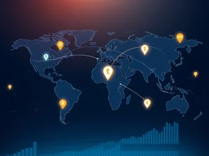 World Swap remittance platform interface showing global cryptocurrency payment flows