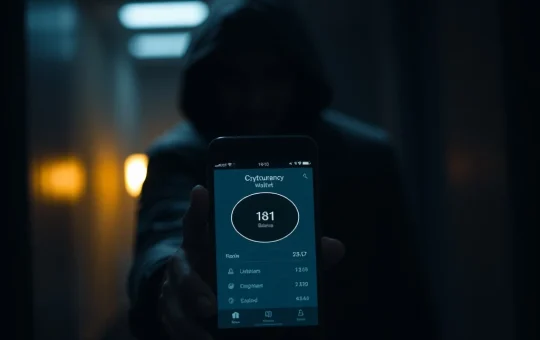 Illustration of the rising threat of wrench attacks against cryptocurrency holders in 2025.