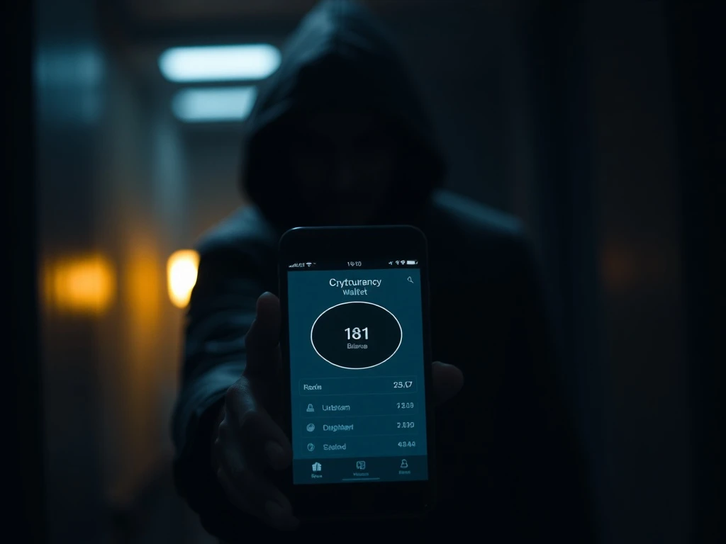 Illustration of the rising threat of wrench attacks against cryptocurrency holders in 2025.