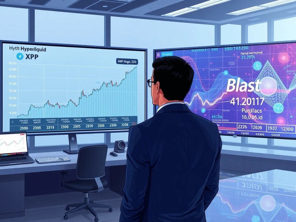 Contrasting AI cryptocurrency forecasts for XRP and Blast market analysis