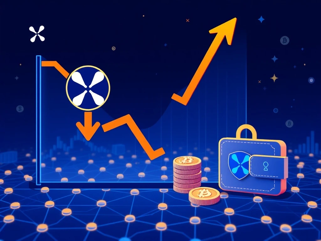 XRP exchange reserves dropping as on-chain data shows accumulation patterns during market weakness