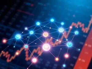 Visualization of XRP Ledger network activity and transaction growth in 2025
