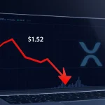 XRP price analysis chart showing potential retest to $1.52 before a decline to $1.27 support.