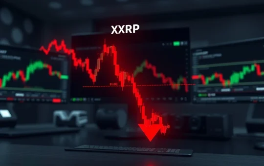 Analysis of XRP price chart showing a critical breakdown below the $1.60 support level.