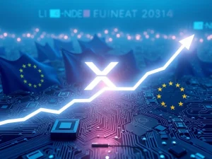 XRP price prediction analysis showing growth after EU regulatory approval and AI market forecasts.
