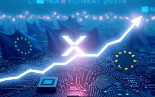XRP price prediction analysis showing growth after EU regulatory approval and AI market forecasts.