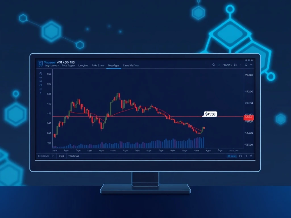 Analyst reviewing XRP cryptocurrency chart showing key support at $1.30 after a major price correction.