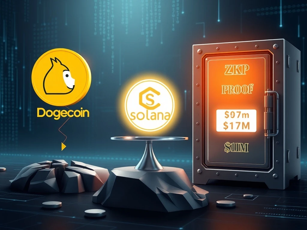 Zero Knowledge Proof's $17M Proof Pods deployment amid Dogecoin and Solana market movements