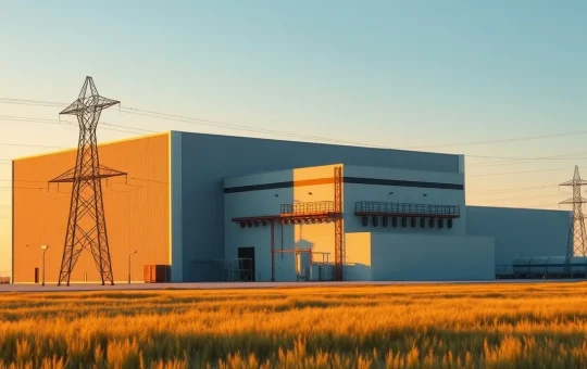 Modern Texas industrial complex representing 1606 Corp's strategic infrastructure expansion for data center and power capabilities.