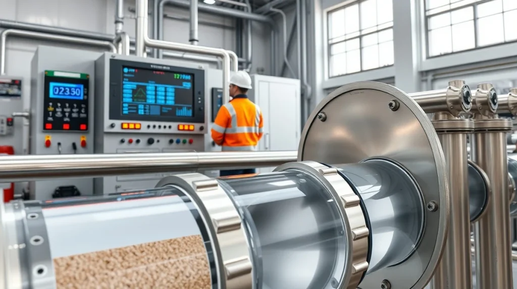 Industrial water treatment system control panel monitoring multi-stage filtration process including reverse osmosis