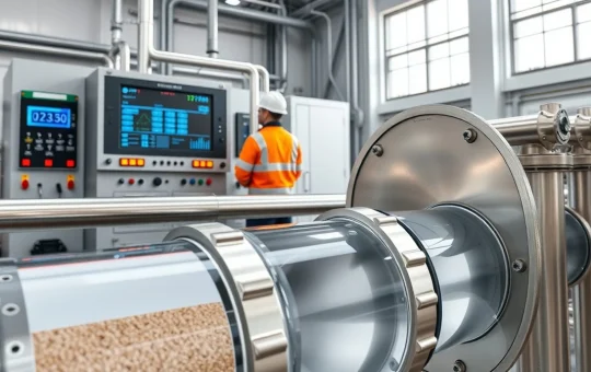 Industrial water treatment system control panel monitoring multi-stage filtration process including reverse osmosis