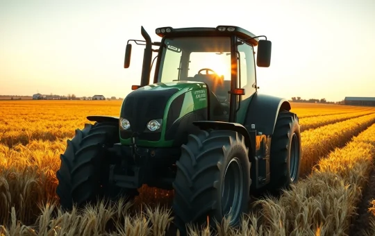 Modern agricultural tractor operating in a field, representing the growing farm machinery market.