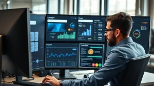 AI SEO dashboard analyzing data for crypto presale project visibility.