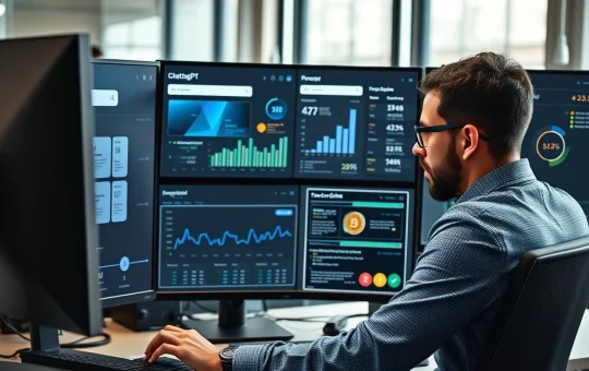 AI SEO dashboard analyzing data for crypto presale project visibility.