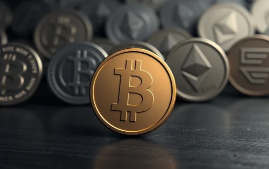 A distinct cryptocurrency token symbol poised for a major rally while Bitcoin and other majors consolidate in the background.