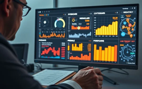 Analyst monitoring APEMARS and Remitix crypto presale dashboards with fundraising metrics