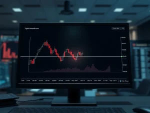 Analyst screen showing Arbitrum's deep price decline and critical consolidation zone on a trading terminal.
