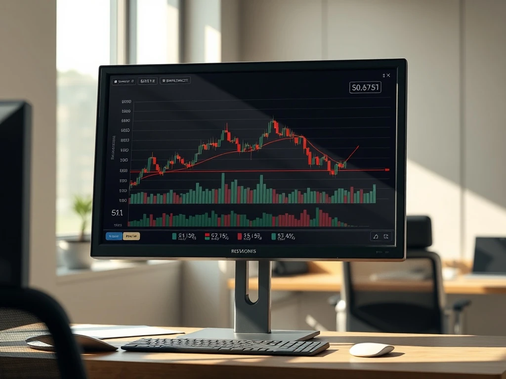 ASTER cryptocurrency chart showing historic consolidation pattern with key $0.75 resistance level on a trading terminal.