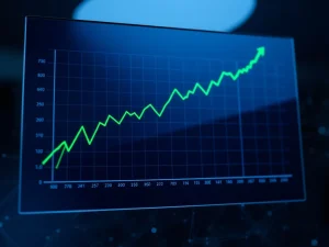 AVAX bullish reversal chart showing upward price trend with blockchain background