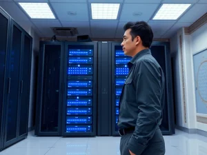 Bhutan Bitcoin treasury management in secure data center representing national digital asset strategy.