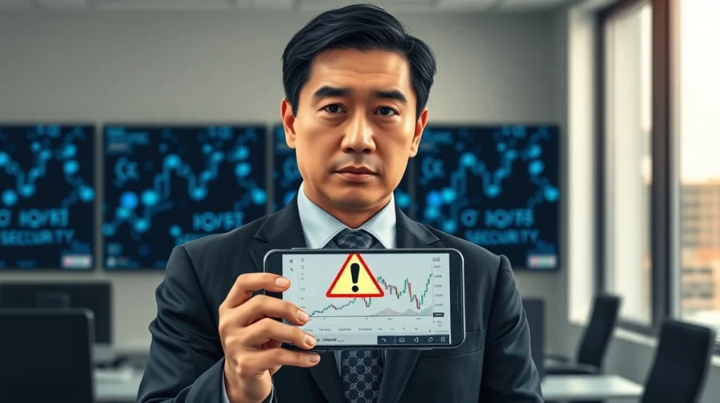 Binance CEO Changpeng Zhao warning about cryptocurrency listing scams in professional setting