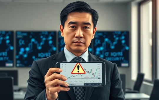 Binance CEO Changpeng Zhao warning about cryptocurrency listing scams in professional setting