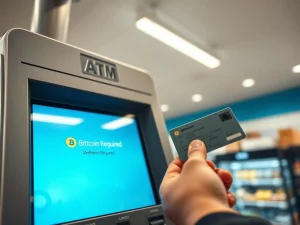 Bitcoin Depot ATM requiring ID verification for cryptocurrency purchase compliance.