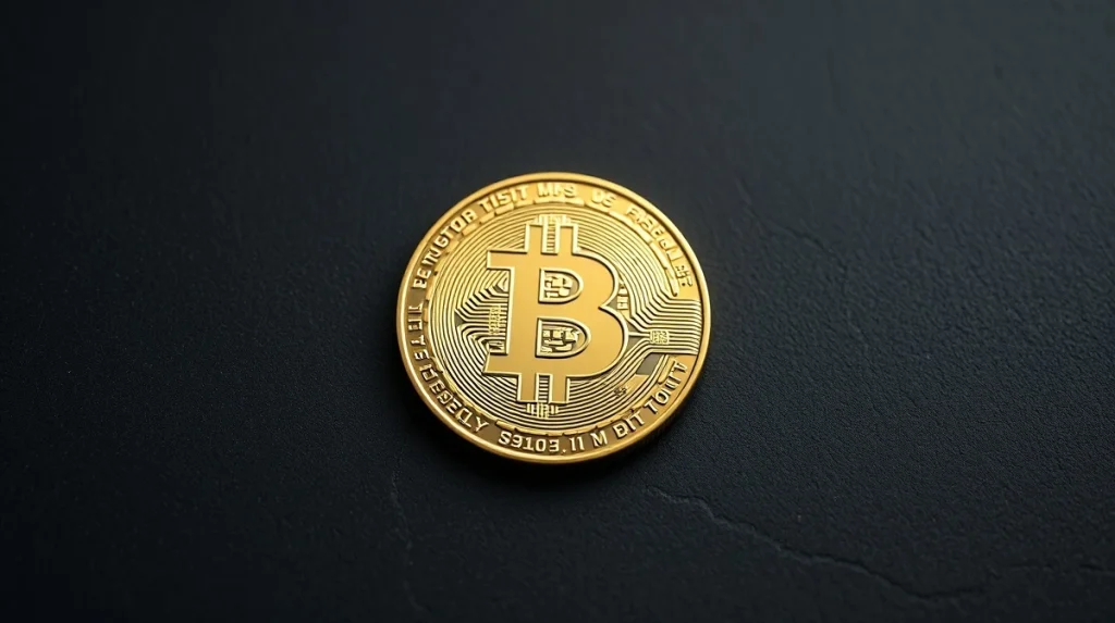 Bitcoin coin showing cracks representing market drawdowns and extended recovery periods in cryptocurrency analysis