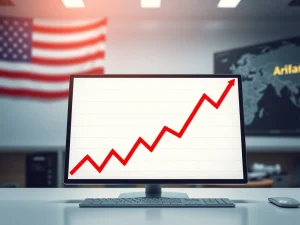 Financial chart showing Bitcoin's decline correlated with U.S. midterm elections and geopolitical tensions in 2026.