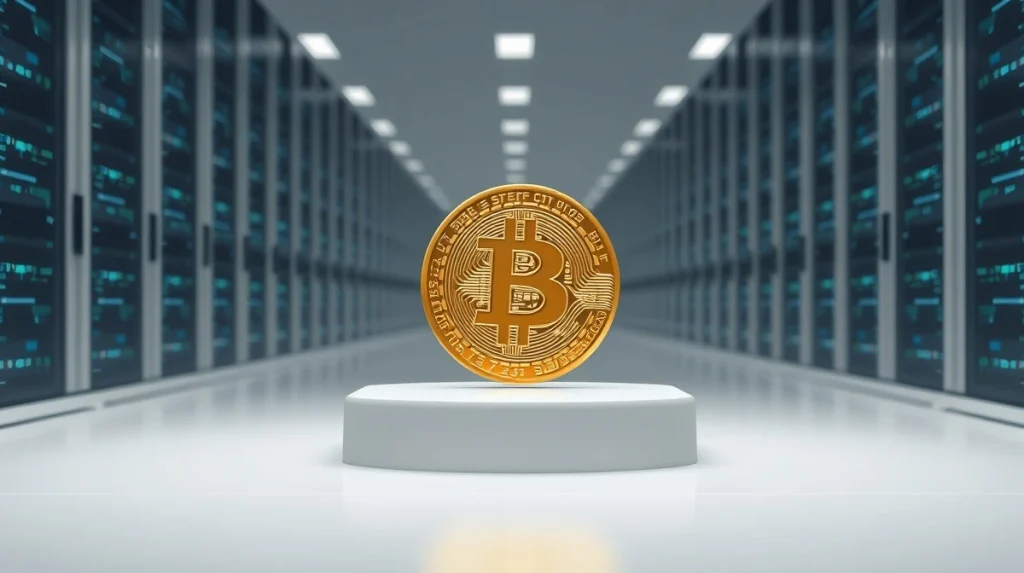 Bitcoin token symbolizing market stability and analyst price targets for cryptocurrency investors.