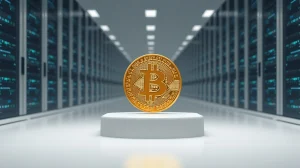 Bitcoin token symbolizing market stability and analyst price targets for cryptocurrency investors.