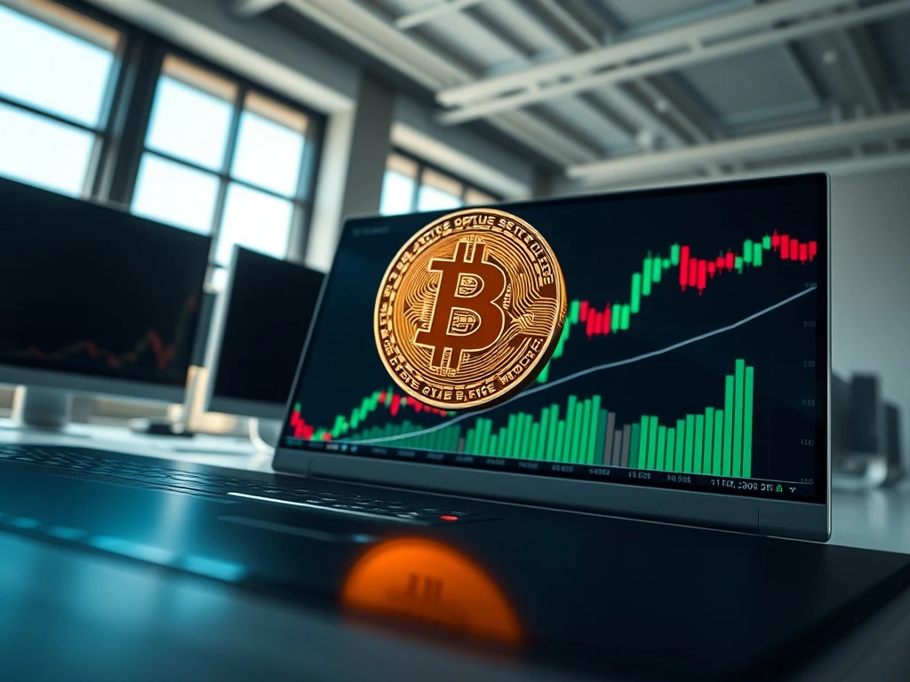 Bitcoin price prediction analysis showing BTC coin over a trading chart nearing $72,000 resistance.