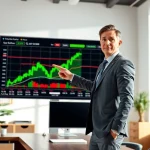 Financial analyst points to Bitcoin price chart showing key entry levels for potential 250% upside strategy.