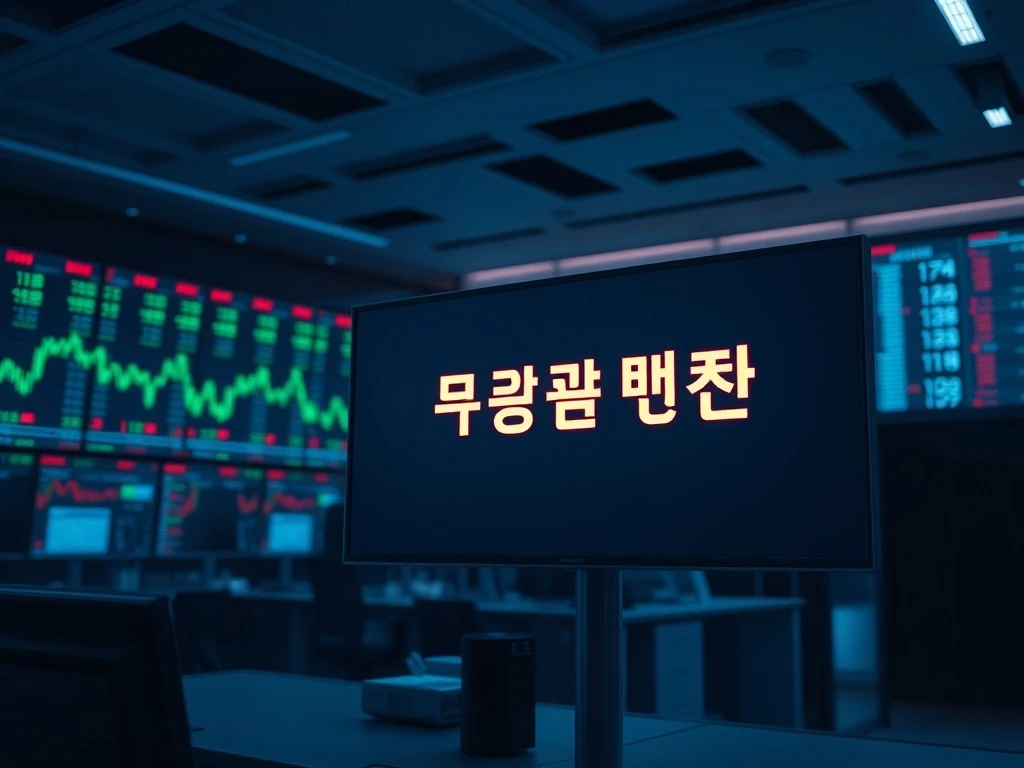 Breaking news on Bithumb exchange AML suspension in South Korea regulatory control room.