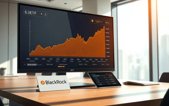 BlackRock leads Bitcoin ETF investment with $167 million inflows on trading desk monitor.