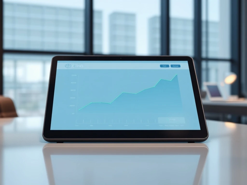 BlackRock ETHB staking ETF investment dashboard showing Ethereum yield and price data.