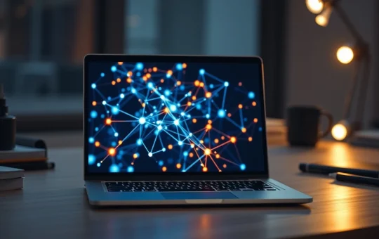 Blockchain network visualization representing the Blazpay DeFi ecosystem and presale.