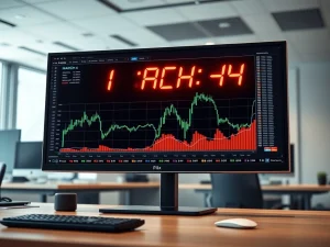 Countdown timer for BlockDAG's final $0.0001 presale ending March 4 over cryptocurrency market charts