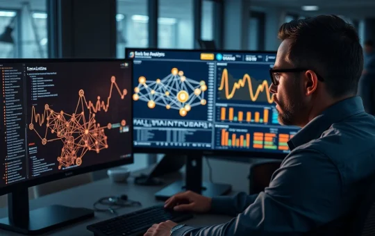 Blockchain presale investigation analysis showing token allocation data on computer screens