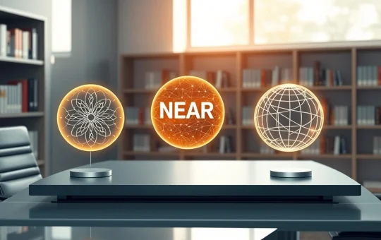 Analysis of buying Bittensor TAO, NEAR, and ICP AI cryptocurrencies on a modern trading desk.