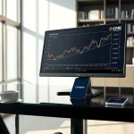 Cardano ADA price chart on CME Group trading terminal showing institutional adoption milestone February 2026