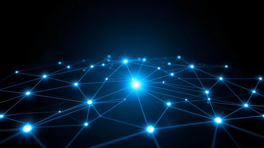Blockchain network visualization representing Circle's KYT compliance decision to unfreeze USDC wallets in 2026.