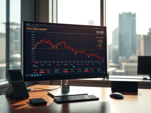 CME Bitcoin futures trading data screen showing basis compression patterns in March 2026 market analysis