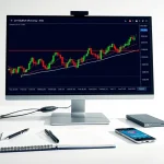 Analyst's screen showing a crypto chart with a bullish divergence pattern signaling potential market recovery.