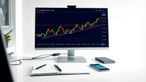 Analyst's screen showing a crypto chart with a bullish divergence pattern signaling potential market recovery.