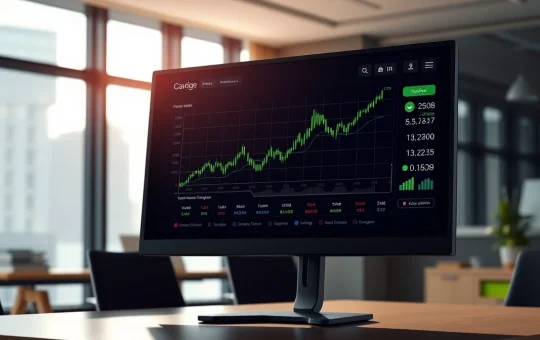Financial dashboard showing cryptocurrency market trends and investment analysis for 2026