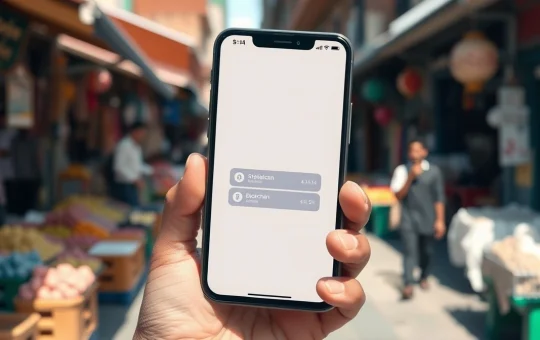 Smartphone displaying cryptocurrency wallet interface representing global digital asset adoption and investment trends